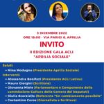 II Edizione Gala Acli “Aprilia Sociale”, sabato 3 dicembre ore 18